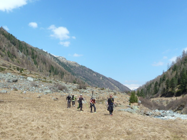 Walking up Turtmanntal