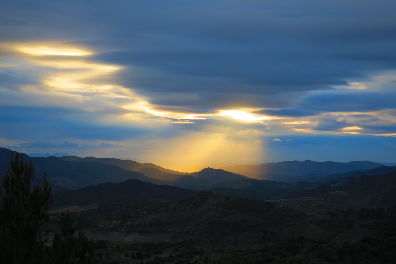 Evening light from Siurana