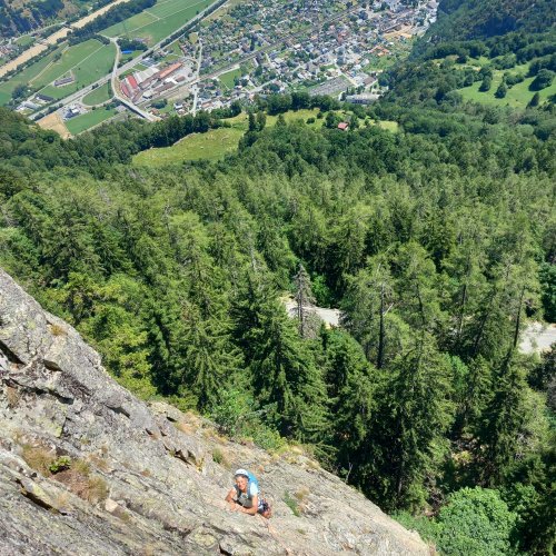 High above the valley floor, Meteo Rire, Salvan
