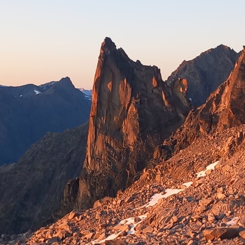 Petit Clocher du Portalet at sunrise
